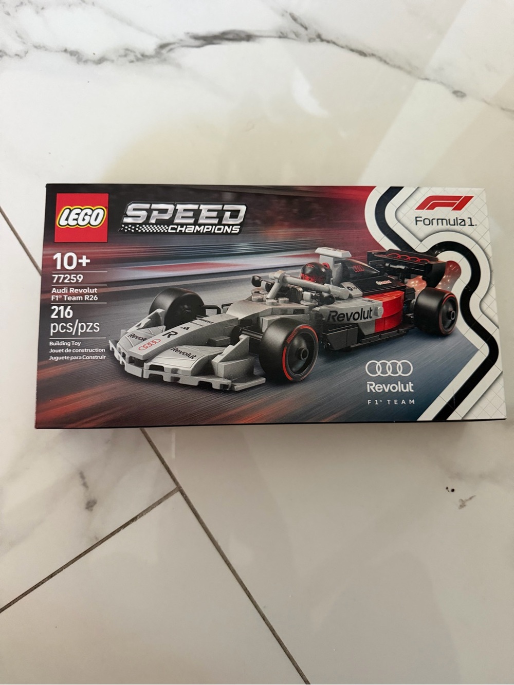 LEGO Speed Champions Audi Revolut F1 Team R26 Racing Car - Gray Black Red